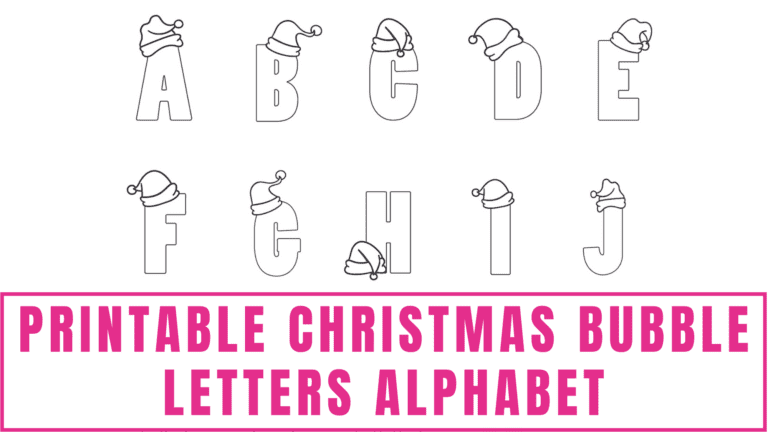 Free Merry Christmas Lettering - Printable Christmas Bubble Letters Alphabet 768x432