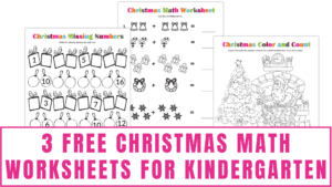 Free Christmas Math Worksheets for Kindergarten (PDF Downloads)