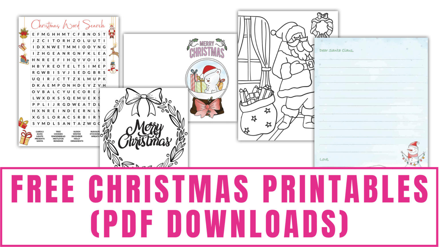 Free Christmas Printables (PDF Downloads)