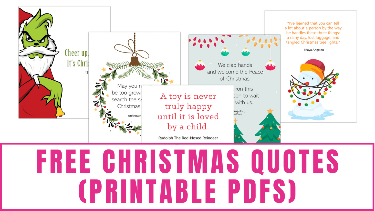 Free Christmas Quotes (Printable PDFs)