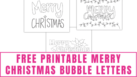 Free Printable Merry Christmas Bubble Letters