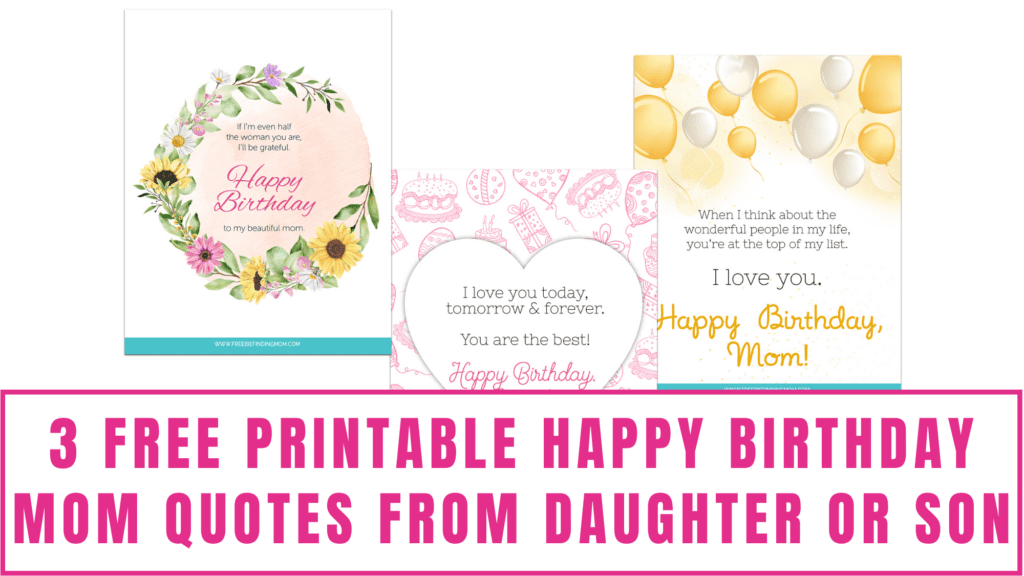 free printable happy birthday mom quotes from daughter or son