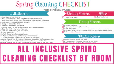 Full House Professional House Cleaning Checklist Printable PDF