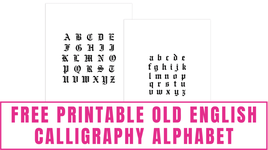 Old English Calligraphy Alphabet Printable Infoupdate