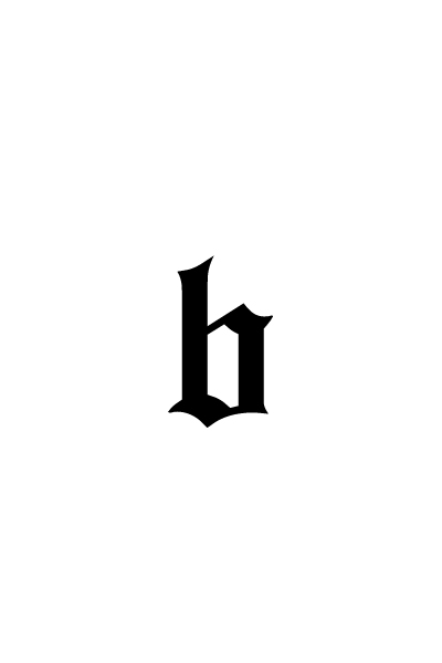 Free Printable Alphabet Letters Old English Calligraphy Lowercase B