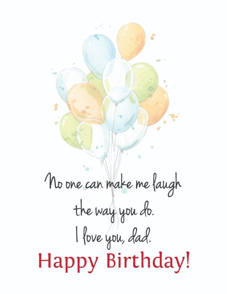 3 Free Printable Happy Birthday Dad Quotes From Daughter or Son