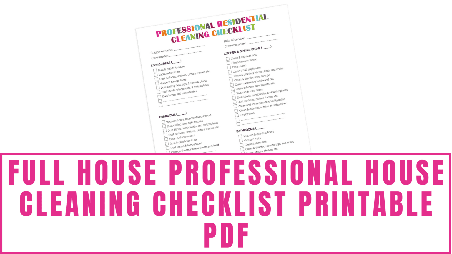 Free Printable House Cleaning Checklist Pdf Free Printable House Cleaning Checklist Pdf