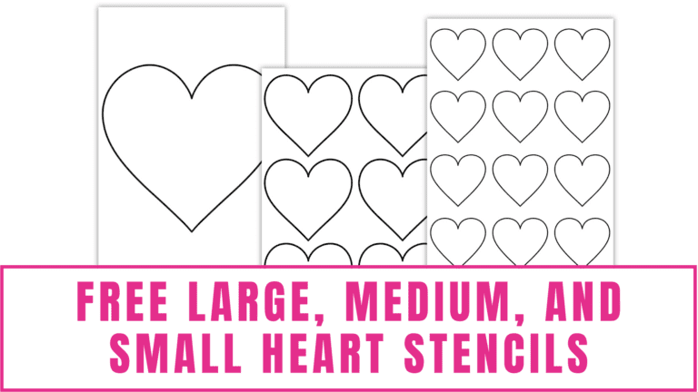 Free Downloadable Stencils: Small, Medium, Large Heart