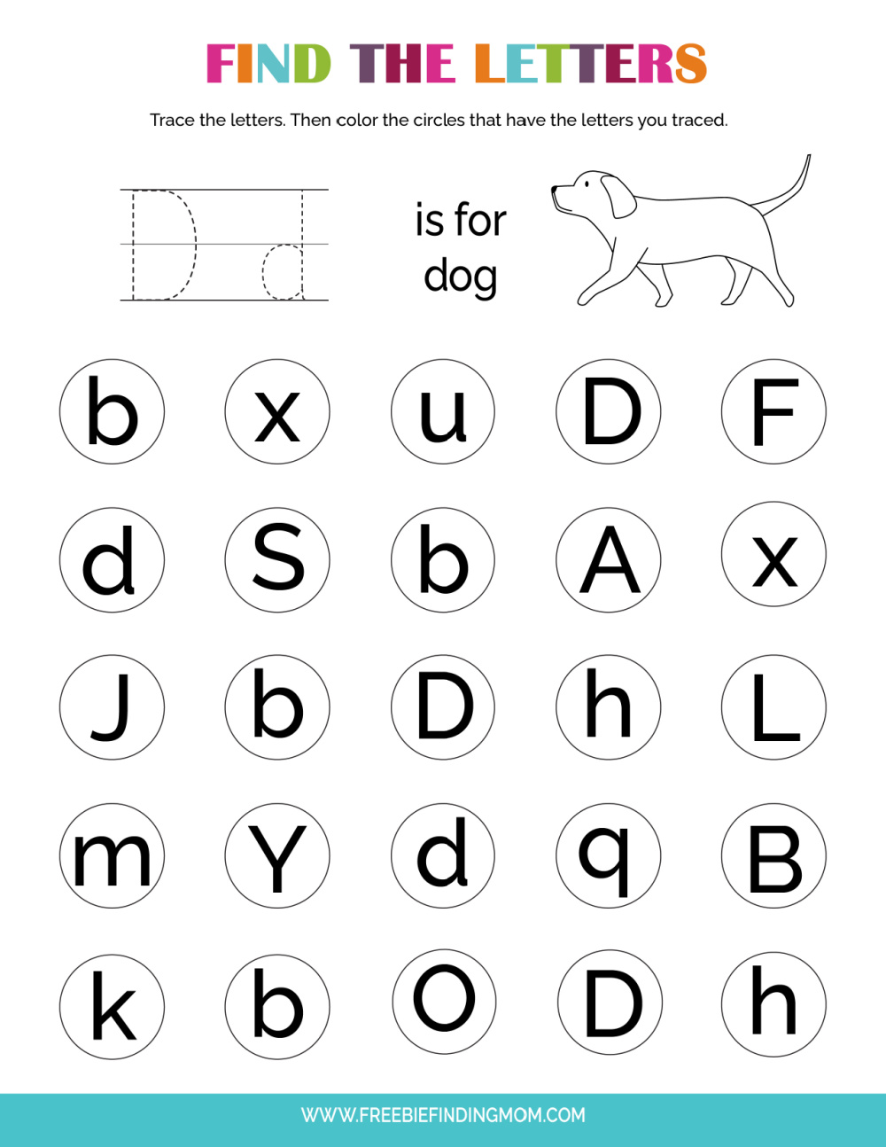 Preschool Printable Worksheets: Letter D