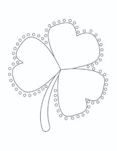 3 Free Printable Shamrock Drawings
