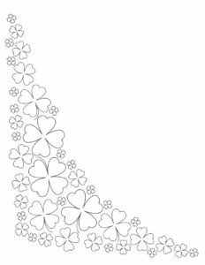 3 Free Printable Four Leaf Clover Drawings