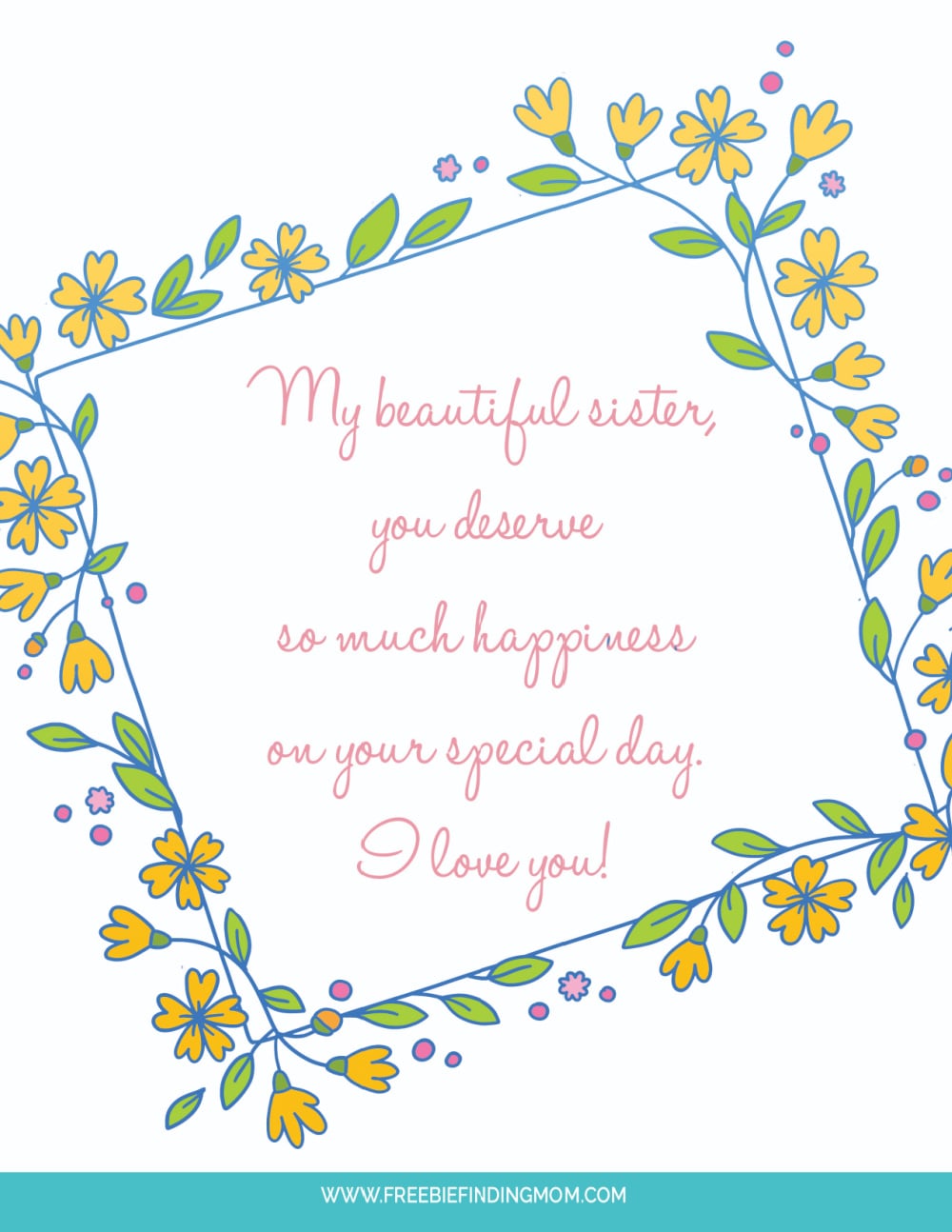 Free Printable Happy Birthday Quotes for Sister