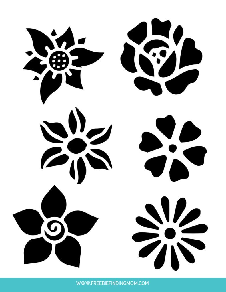 free printable simple flower stencils for painting large stencils cookie stencil 12month birth flower stencils decor