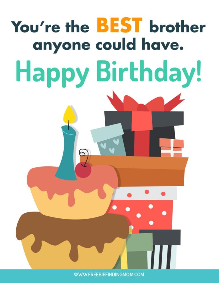 3 Free Printable Happy Birthday Quotes for Brother
