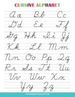Printable Cursive Alphabet Chart PDF (Upper and Lowercase Letters)