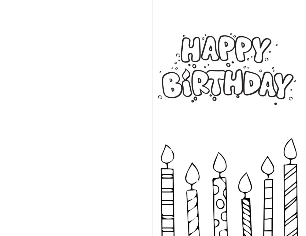 3 Printable Birthday Card Drawing Ideas - Freebie Finding Mom