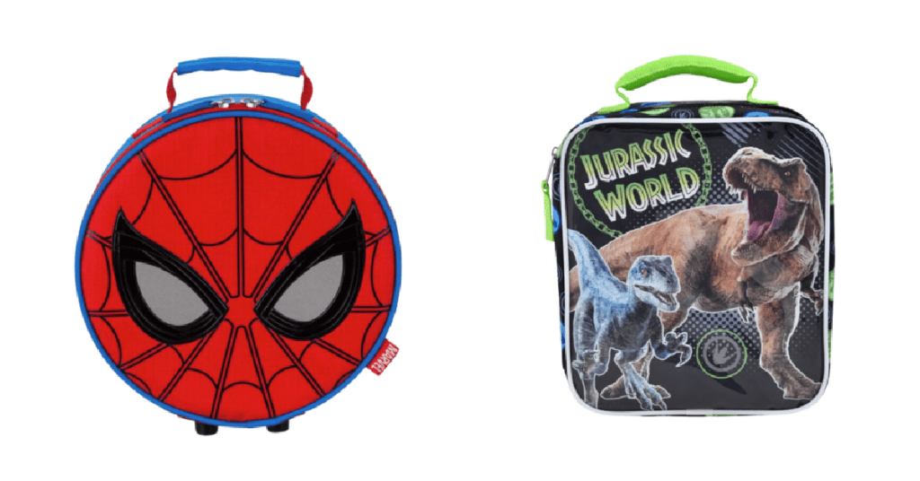 These Target lunch boxes and lunch bags will be popular since they are Spider-Man and Jurassic World themed. 