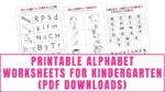 Printable Alphabet Worksheets for Kindergarten (PDF Downloads)
