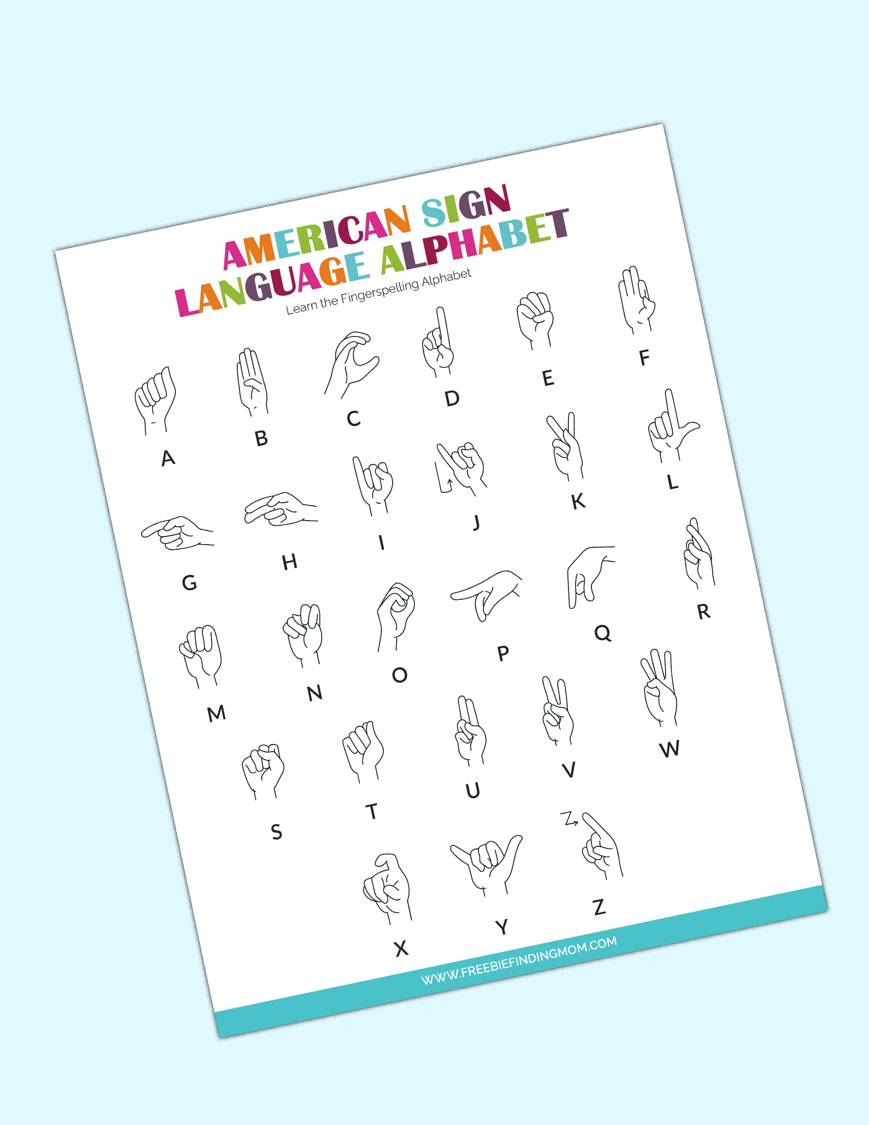 Sign Language Chart Printable | Gerald Printable