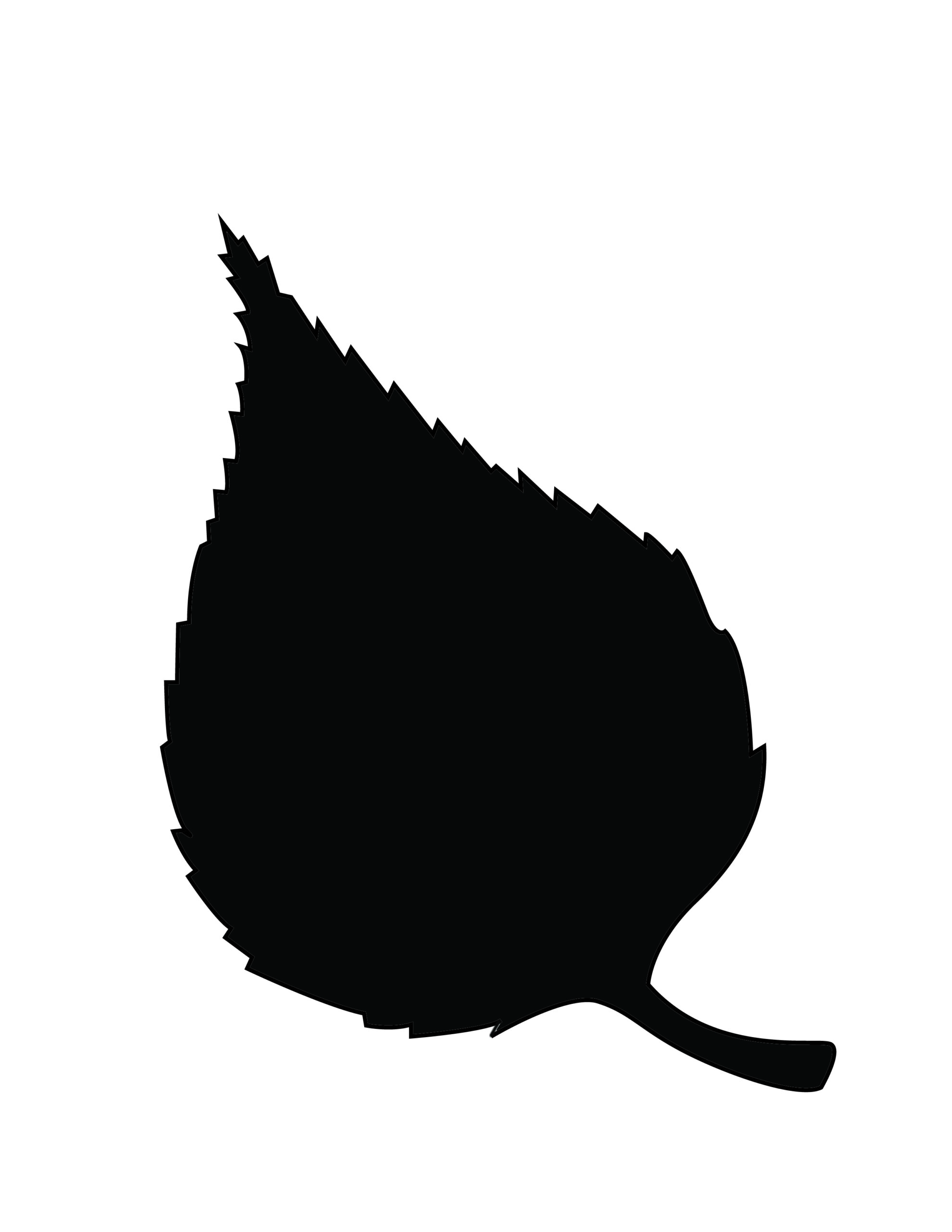 6 Free Fall Leaf Stencils (Printable PDFs)