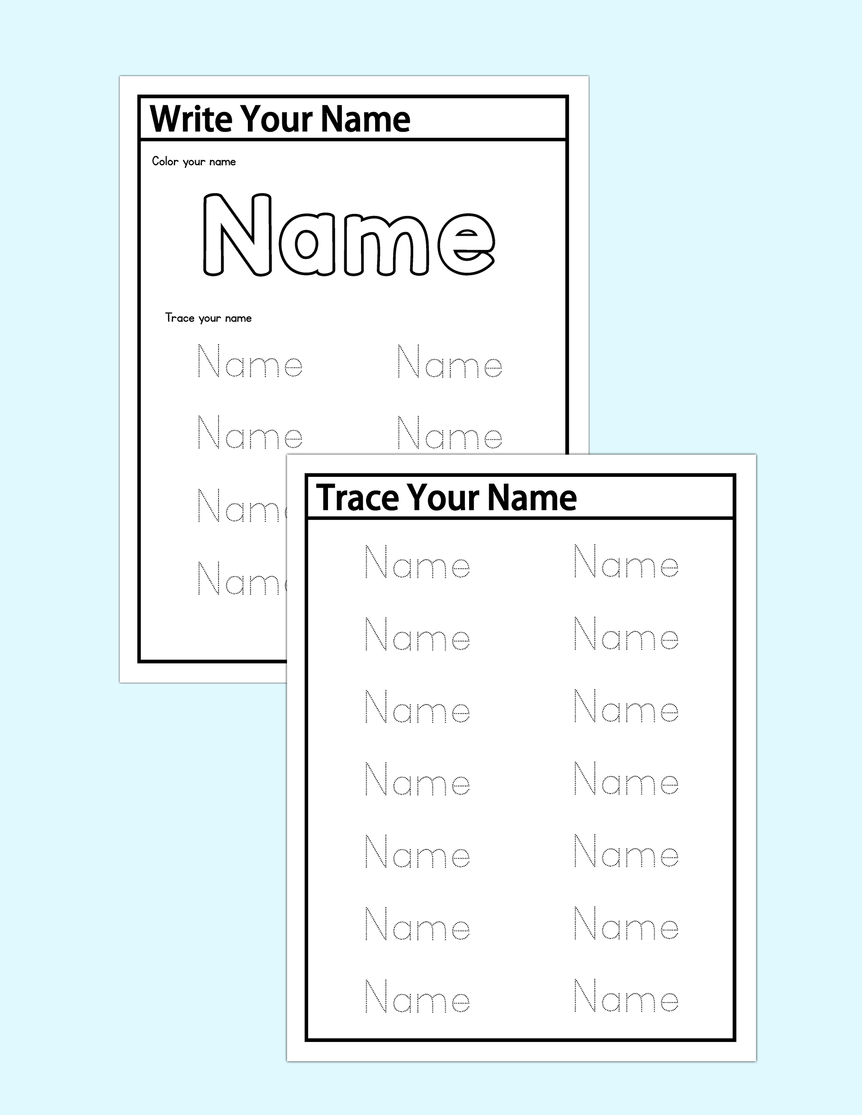 Printable Preschool Tracing Worksheets Name Tracing
