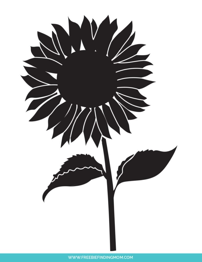 3 Free Printable Sunflower Stencils (Template PDFs) Freebie Finding Mom