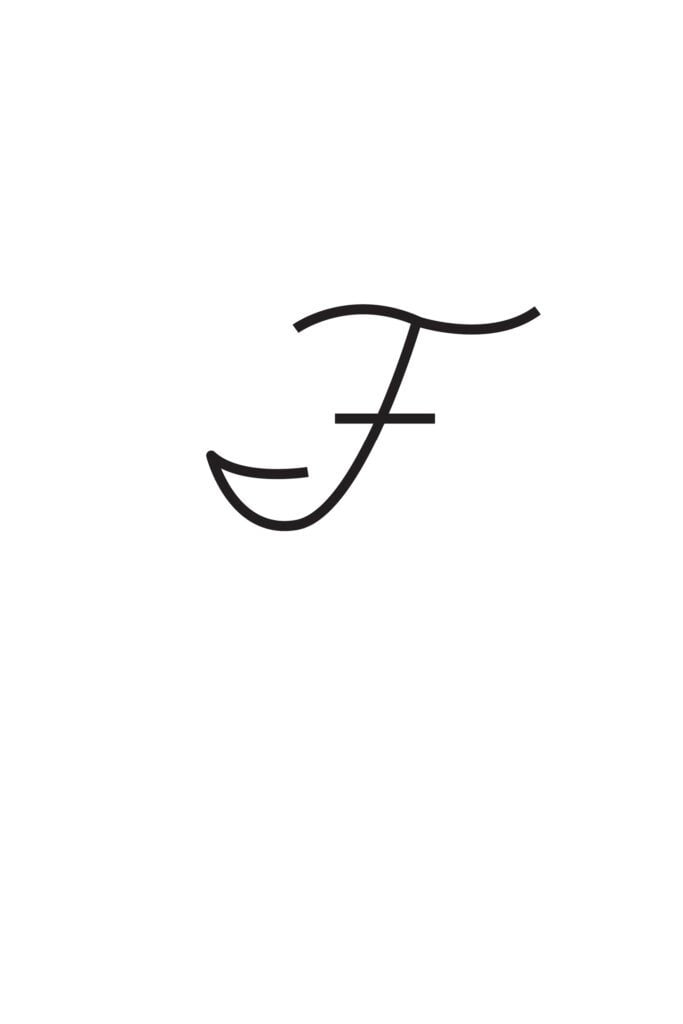 Capital Cursive F