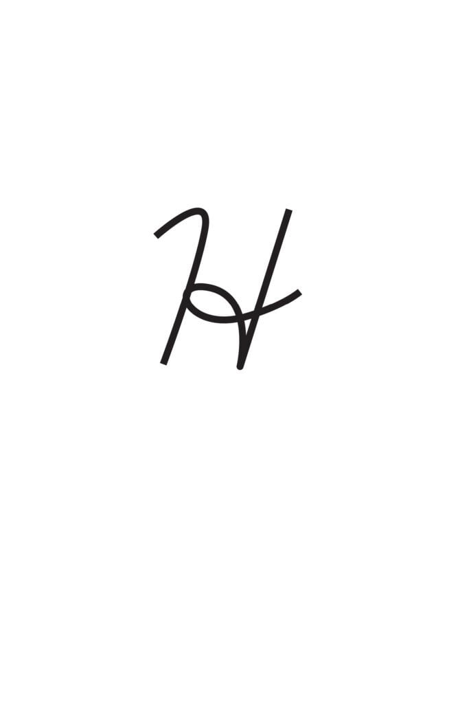 Capital Cursive H
