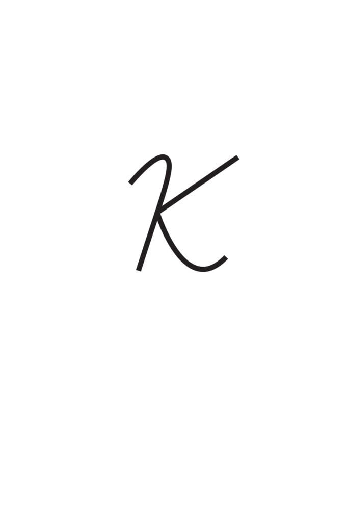 Capital Cursive K