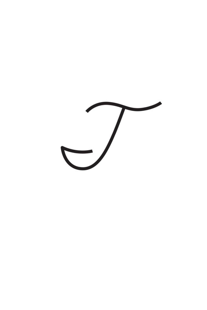 Capital Cursive T