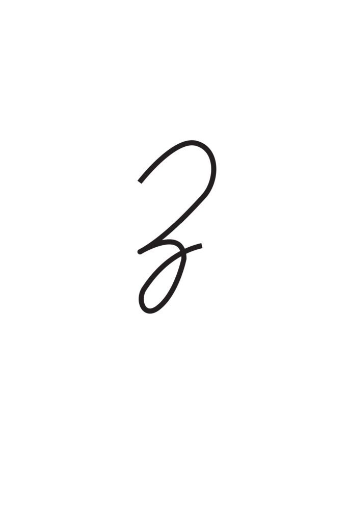 Capital Cursive Z
