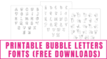 Printable Bubble Letters Fonts (Free Downloads)