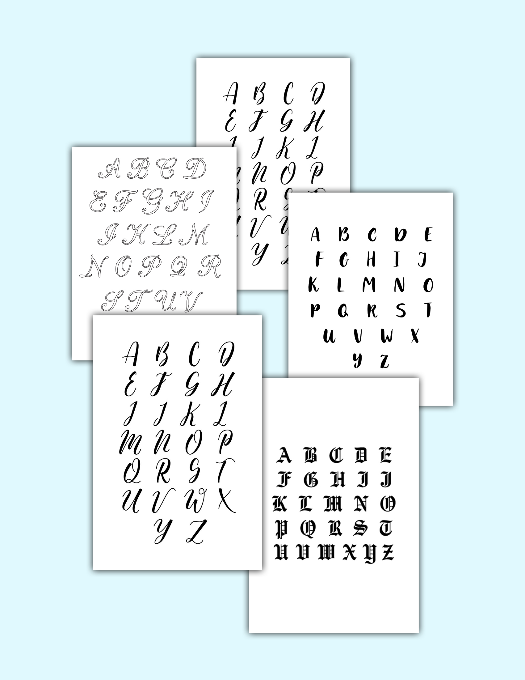 Printable Calligraphy Fonts Printable Calligraphy Fonts