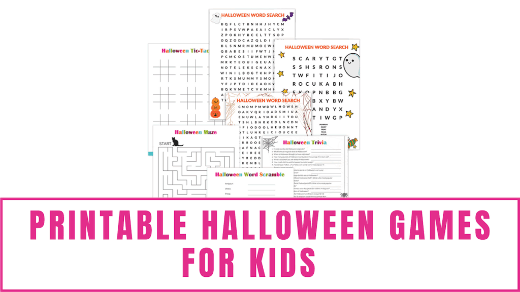 printable halloween games for kids