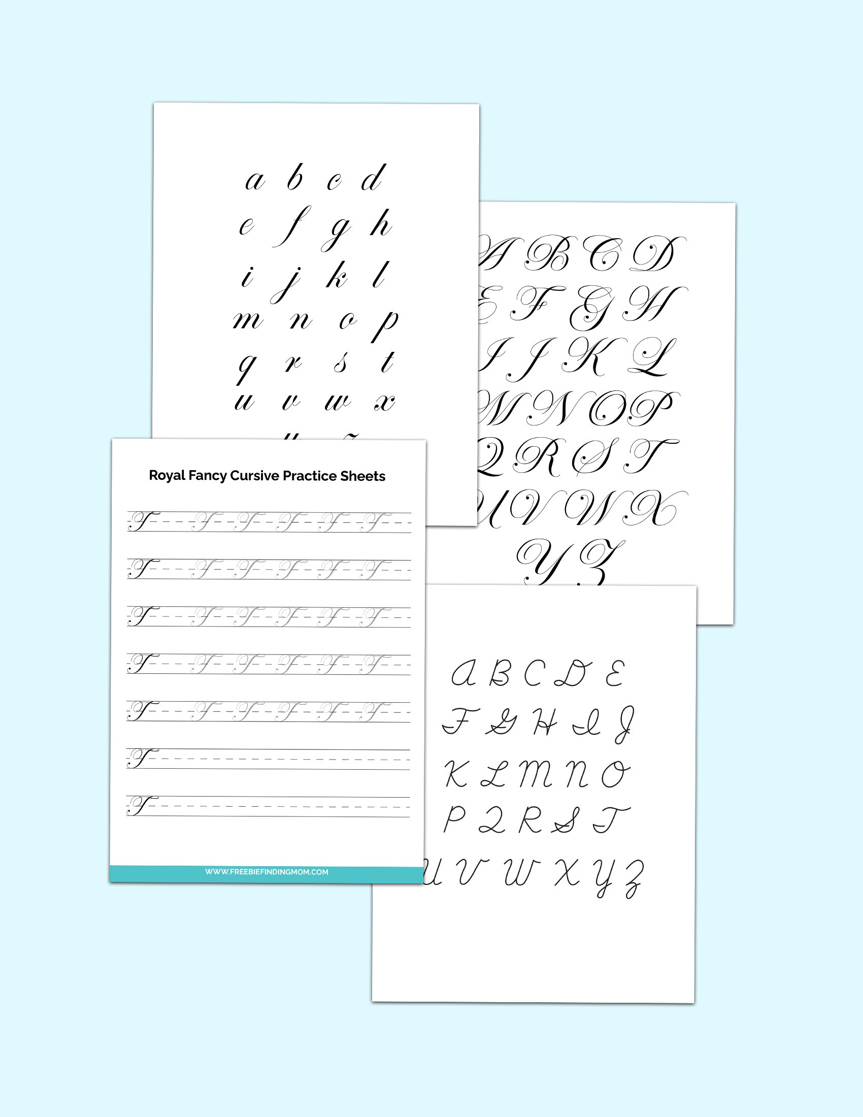 Writing Printable Cursive Alphabet Alphabet Cursive Writing Stock