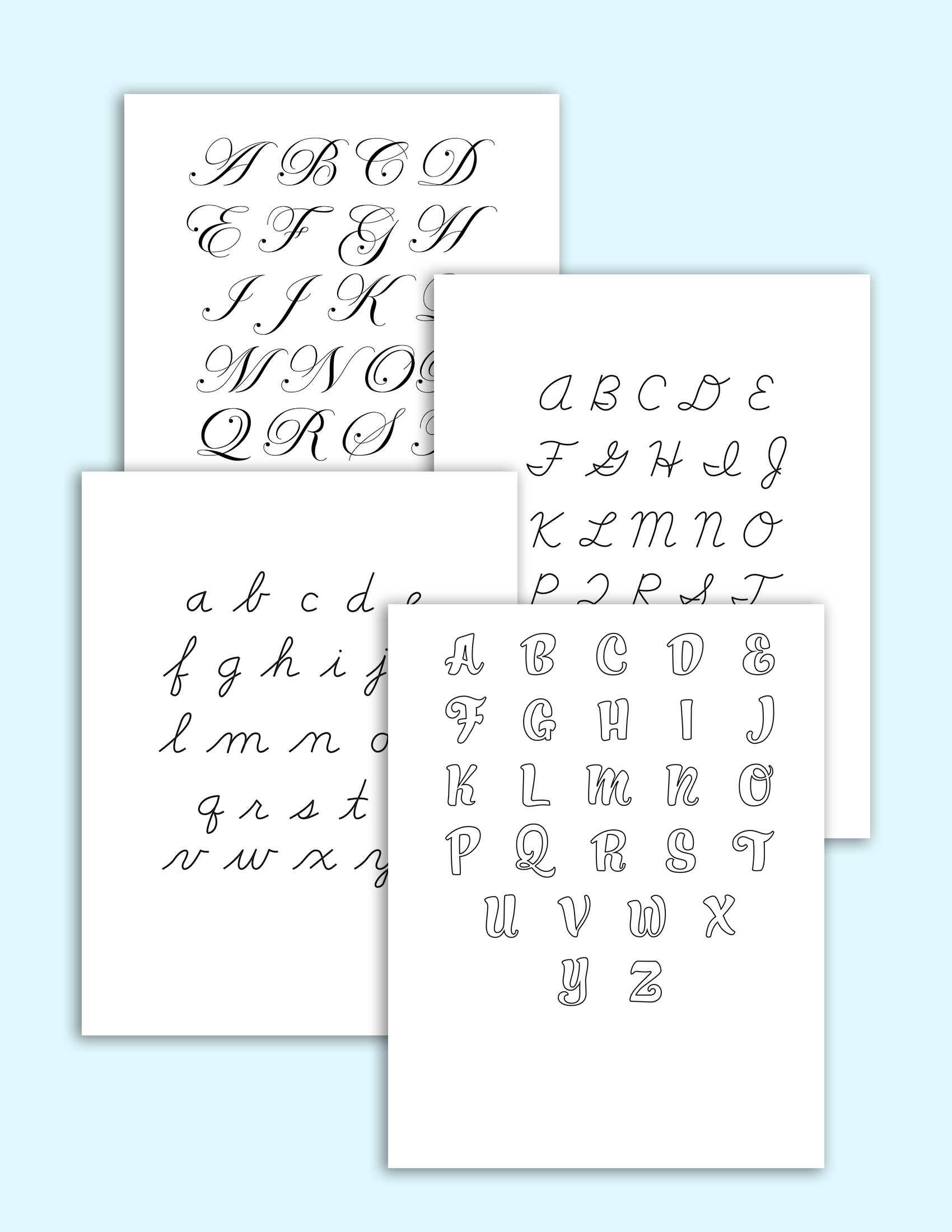 Free Cursive Fonts (Printable PDFs)