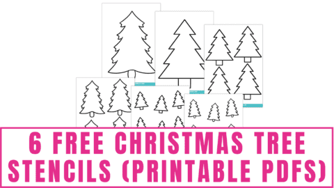 6 Free Christmas Tree Stencils (Printable PDFs)