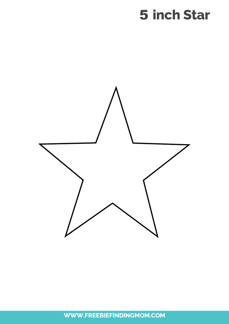 Free Printable Christmas Stencils - Free Printable 5 Inch 5 Point Stencil Of A Star 768x1086 