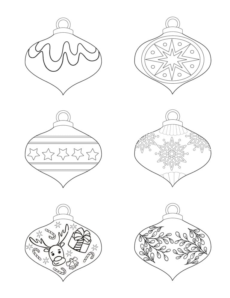 Free Christmas Ornaments Printables - Free Printable Christmas Coloring Pages 1 768x994 