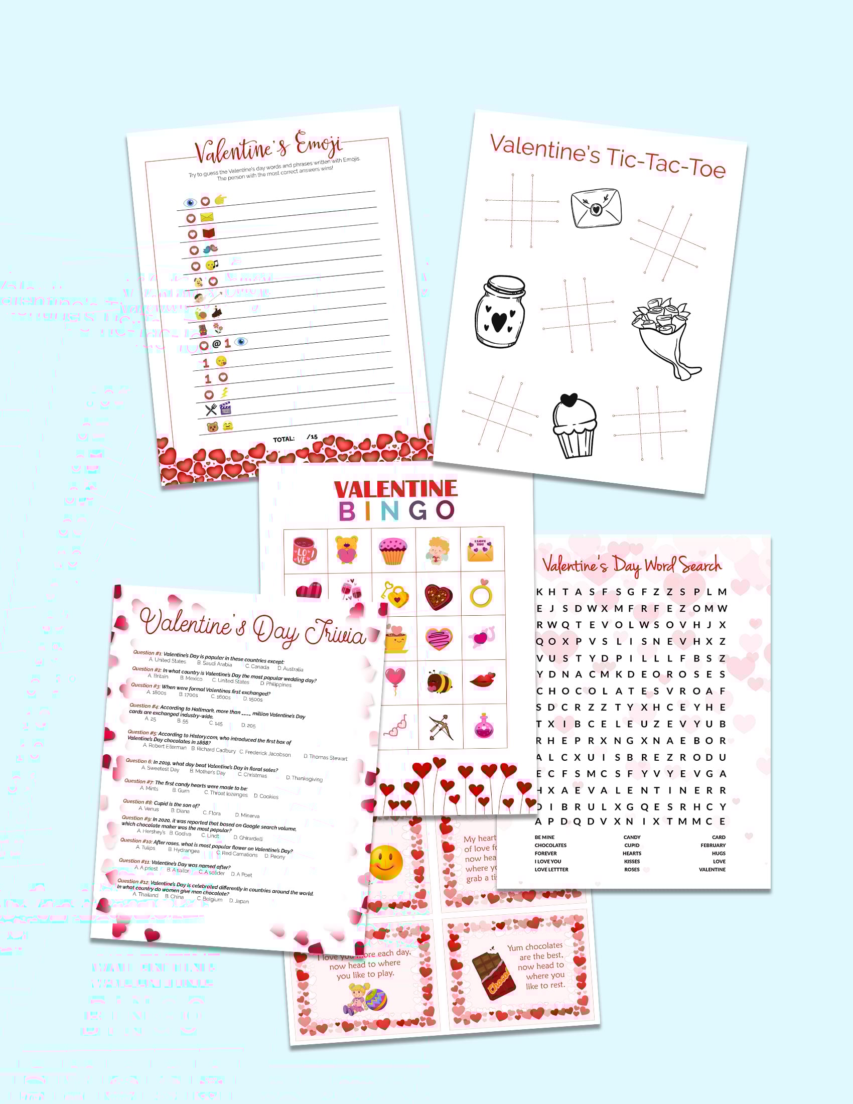 Printable Valentine s Day Games for Kids