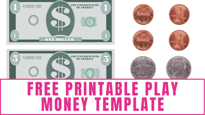 free printable play money template