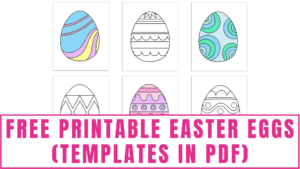 Free Printable Easter Eggs (Templates in PDF)