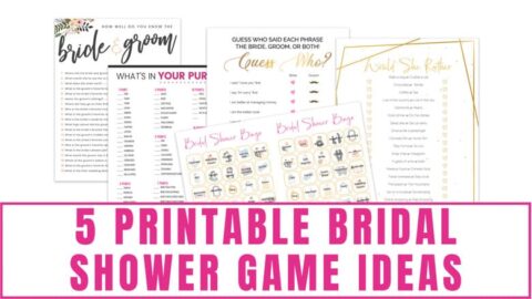 Printable Couples Wedding Shower Games
