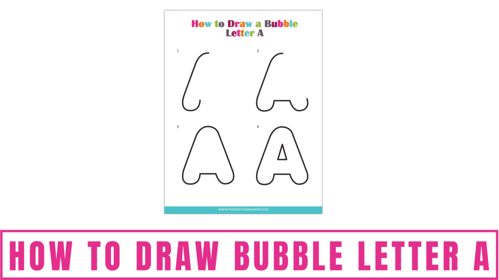 how to draw bubble letter A