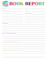 3 Free Printable Book Report Templates