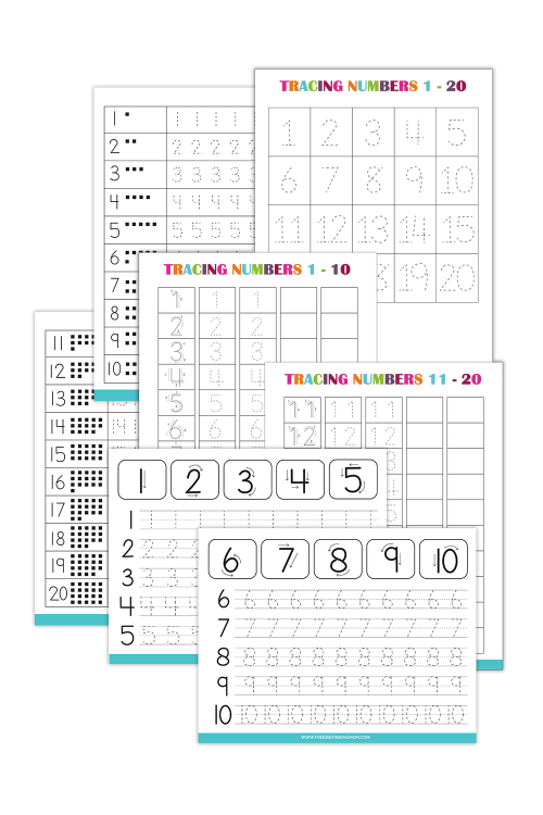 These tracing numbers worksheets for kindergarten PDF downloads will give your kids more practice. 