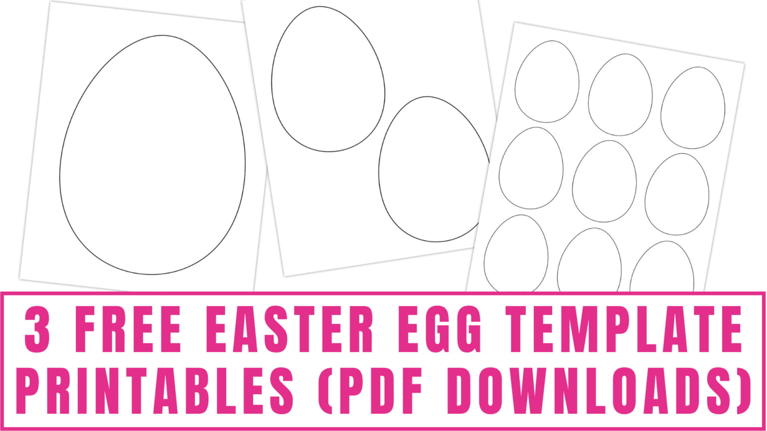 If your kids want to decorate Easter eggs but you don't want the mess, have your kids decorate these free Easter egg template printables PDF downloads instead.