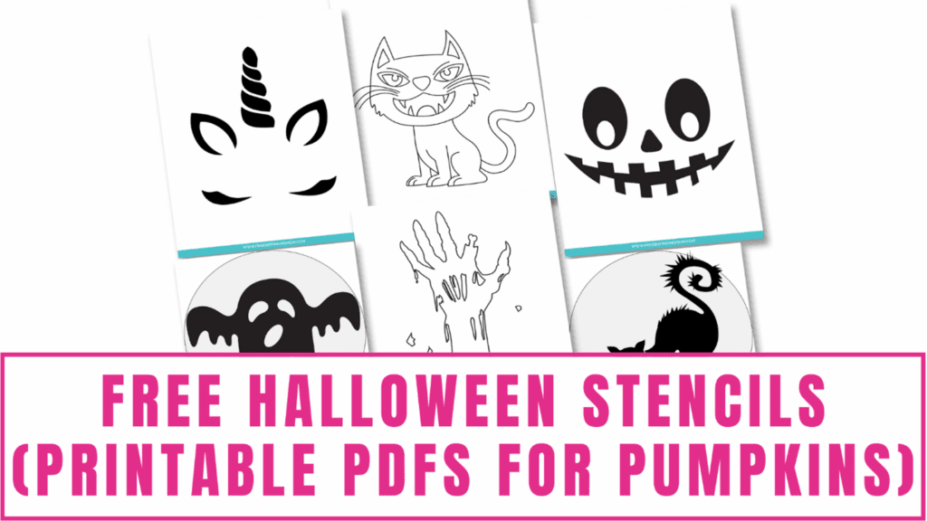 free Halloween stencils printable PDFs for pumpkins