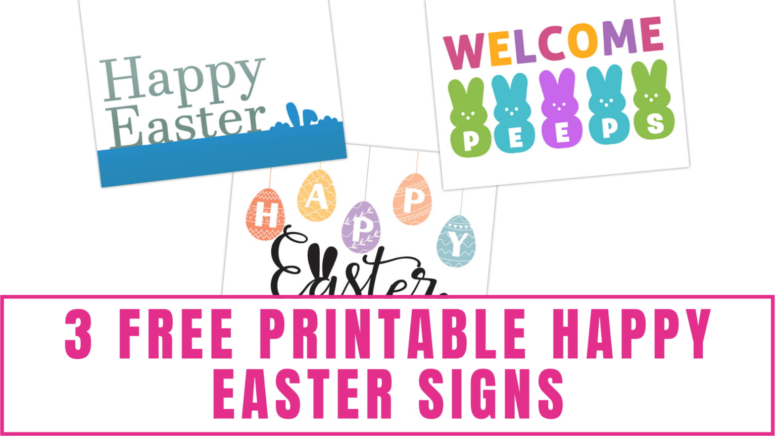 An easy way to get your home ready for guests on Easter is to use these free printable Happy Easter signs. You can frame them and sit them in your kitchen or in another highly visible place.