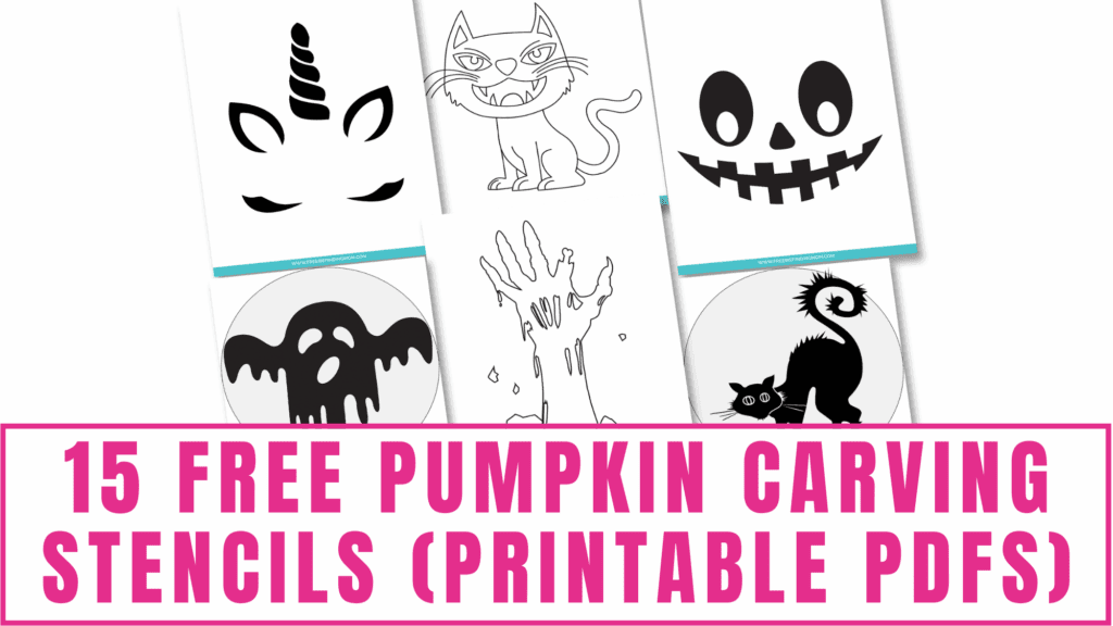 free pumpkin carving stencils printable PDFs